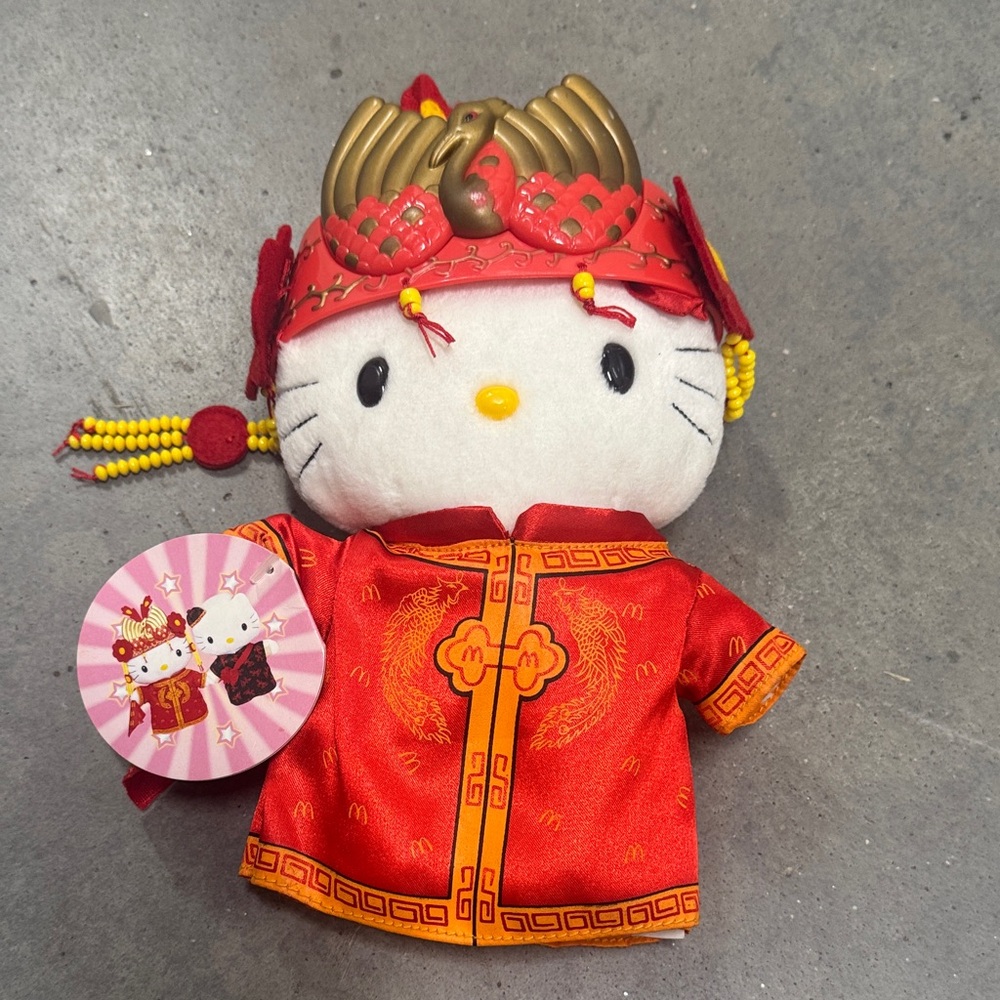 1999 McDonald's X Sanrio Chinese Wedding Hello Kitty plushie